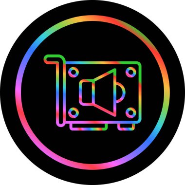 Ses Kart web simgesi vektör illüstrasyonu