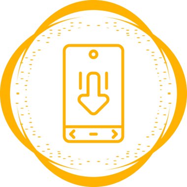 Cep telefonunda Swip Aşağı ok işareti 