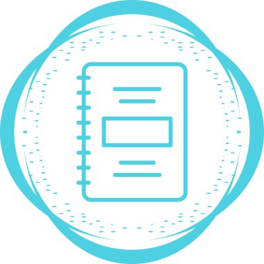 Not defteri simgesinin vektör illüstrasyonu