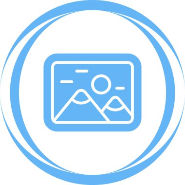 Resim simgesinin vektör illüstrasyonu