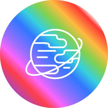 gezegen web simgesi, vektör çizim