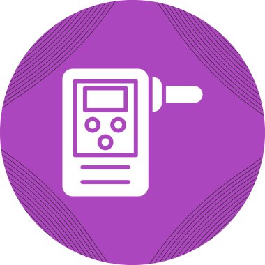 Breathalyzer simgesinin vektör illüstrasyonu