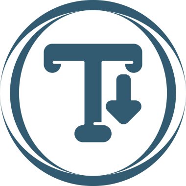 Tipografi. Web simgesi vektör illüstrasyonu