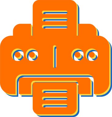 Yazıcı simgesi vektör illüstrasyonu 