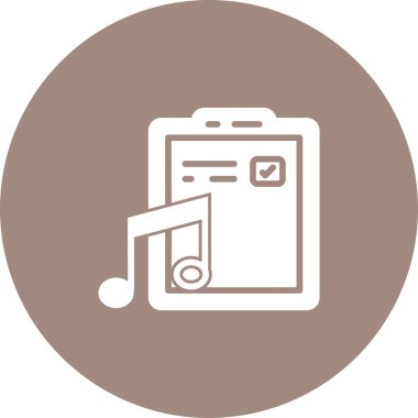 Müzik simgesi vektör illüstrasyonu