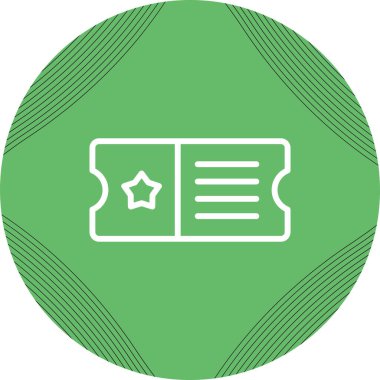 bilet ikonu vektör illüstrasyonu