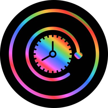 Saat. Web simgesi basit illüstrasyon               