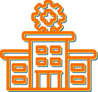 Hastane web simgesi vektör illüstrasyonu