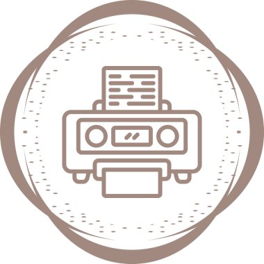 Yazıcı simgesi vektör illüstrasyonu 