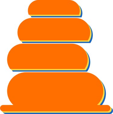 Kaya simgesinin vektör illüstrasyonu