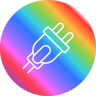 elektrik dolgu simgesi web basit illüstrasyon