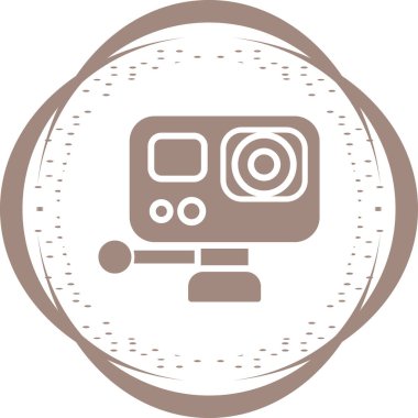 Aksiyon kamerası. Web simgesi basit illüstrasyon
