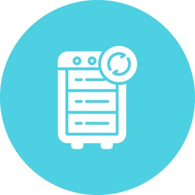 Sunucu modern simgesinin vektör illüstrasyonu            