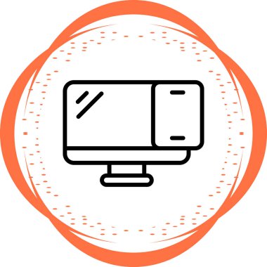 Duyarlı tasarım simgesi. Vektör çizim 