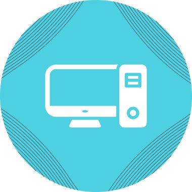 Vektör illüstrasyon Bilgisayar Masaüstü simgesi