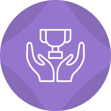 Kupa. Web simgesi basit illüstrasyon