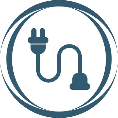 Kablo Bağlayıcı. Web simgesi basit illüstrasyon