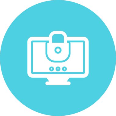 Vektör illüstrasyon Bilgisayar Masaüstü simgesi