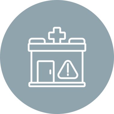 Hastane web simgesi vektör illüstrasyonu