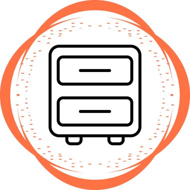 Dosya Kabine simgesi, vektör illüstrasyonu