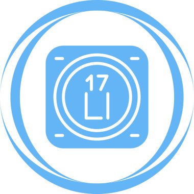 Klor kimyasal element ağ basit illüstrasyon