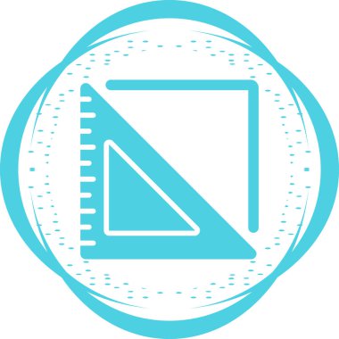 Üçgen Cetvel simgesinin vektör çizimi       