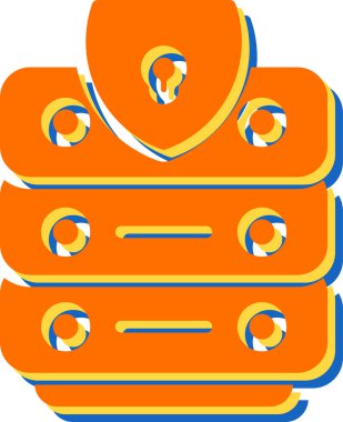 Modern Veri Merkezi simgesinin vektör illüstrasyonu     