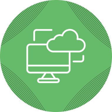 bulut web simgesi vektör illüstrasyonu