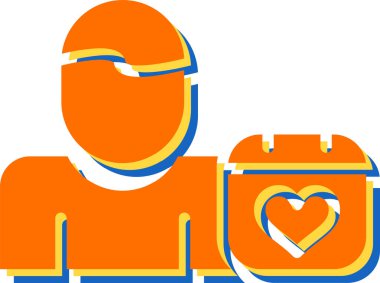 Organizatör. Web simgesi vektör illüstrasyonu