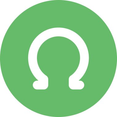 Omega web simgesi, basit vektör illüstrasyonu