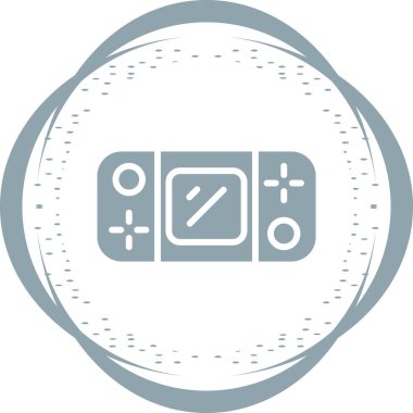 El bilgisayarı oyun konsolu. Web simgesi basit illüstrasyon 