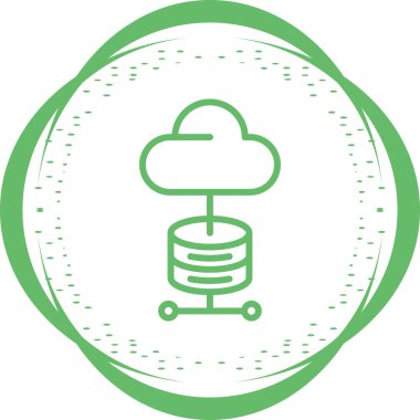 Bulut hesaplama. Web simgesi vektör illüstrasyonu