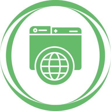 Dünya simgesinin basit doğrusal çizimi