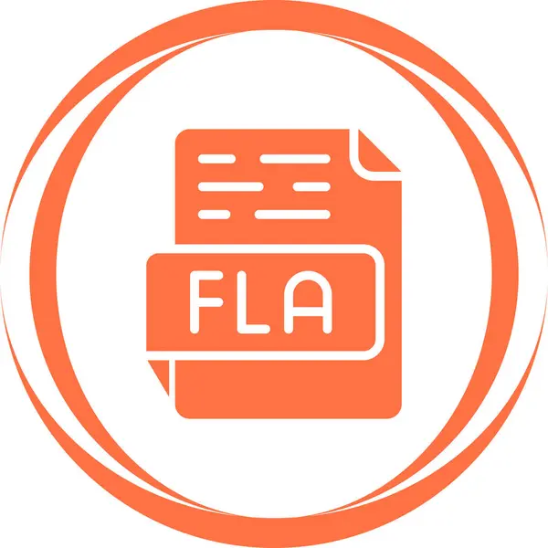 stock vector FLA file format icon, vector illustration 