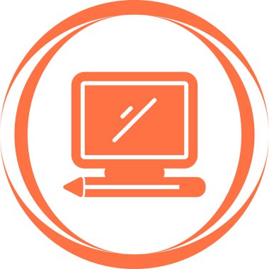 Vektör illüstrasyon Bilgisayar Masaüstü simgesi