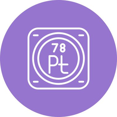 Platin kimyasal element ağ basit illüstrasyon