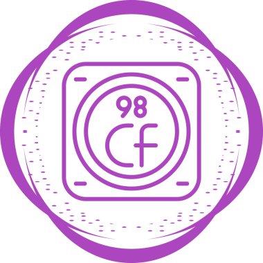 Kimyasal elementin ağ basit illüstrasyonu