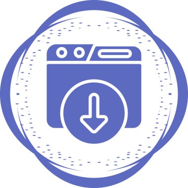 Modern simgeyi indirmenin vektör illüstrasyonu       