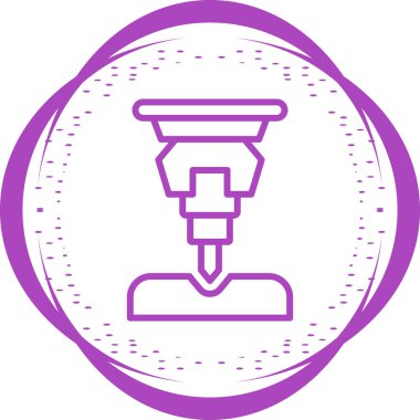 Bir matkap simgesinin vektör çizimi