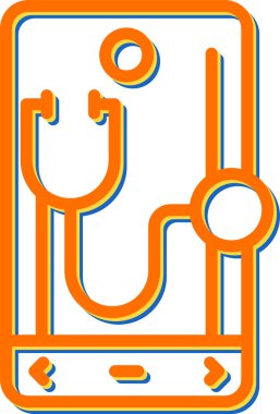 phonendoscope simge vektör çizim