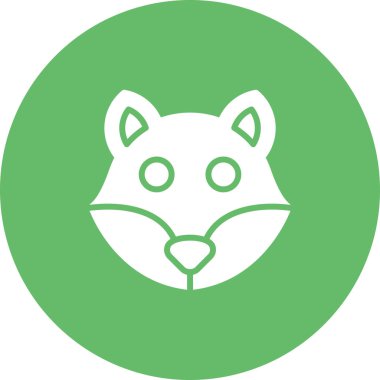 Tilki. Web simgesi basit illüstrasyon 