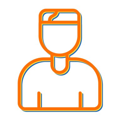 Kullanıcı simgesinin vektör çizimi