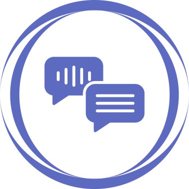Sohbet web simgesi vektör illüstrasyonu     