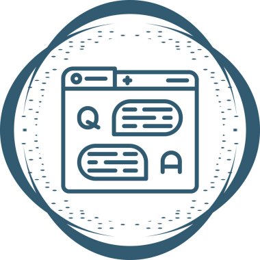 Forum. Web simgesi vektör illüstrasyonu  