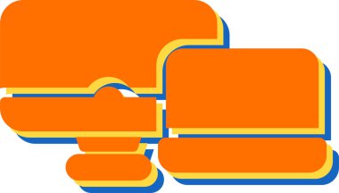 Dizüstü bilgisayar simgesi vektör çizimi