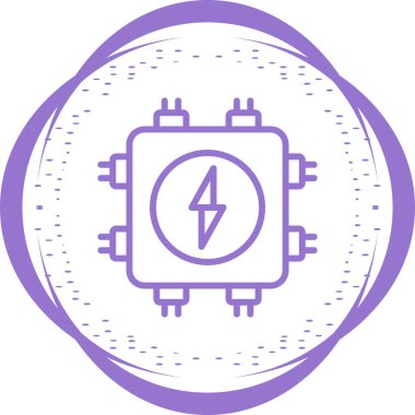 Kavşak Kutusunun basit vektör illüstrasyonu