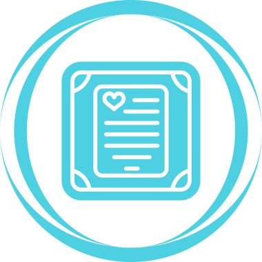 Aşk şiiri. Web simgesi vektör illüstrasyonu 