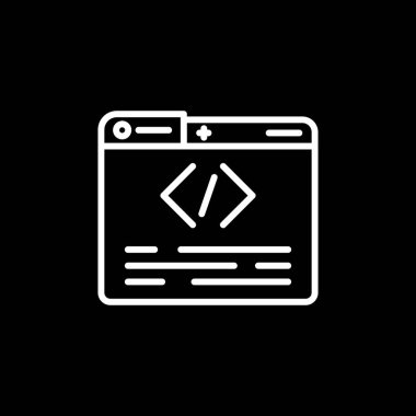 Web simgesi vektör illüstrasyonu programlanıyor