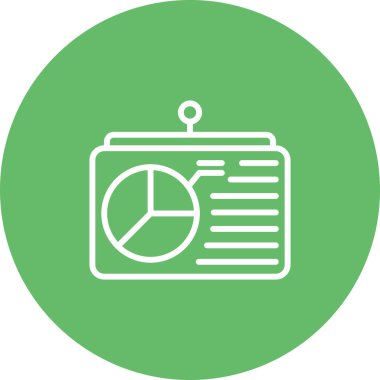 Reklam pazarlama ikonu, vektör illüstrasyonu. Sunum    