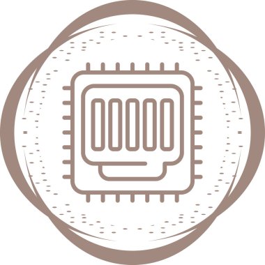 Ethernet simgesinin vektör illüstrasyonu